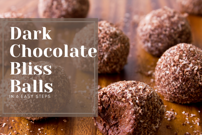Dark chocolate bliss balls
